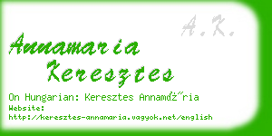 annamaria keresztes business card